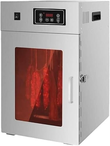 Essiccatore alimentare commerciale da 15 kg e 800 W, essiccatore rotante per carne, essiccatore per alimenti con camera di stagionatura della carne in acciaio inossidabile e armadio di essiccazione