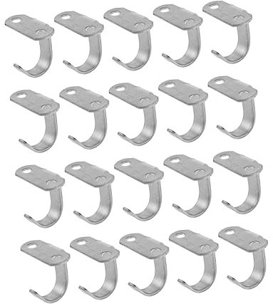 LIFKOME 20 Ganchos Inoxidable para Colgar Lámparas y Ventiladores Ganchos Resistentes para Techo 20piezas Diseño Compacto y