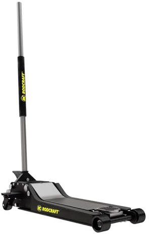 Rodcraft RH152 Rangier-Wagenheber bis 1.5 Tonnen Hubkraft mit extra flachem Profil, max. Höhe 615 mm, Chassis Länge 920 mm, 42,5 kg Gewicht, schwarz-Silber