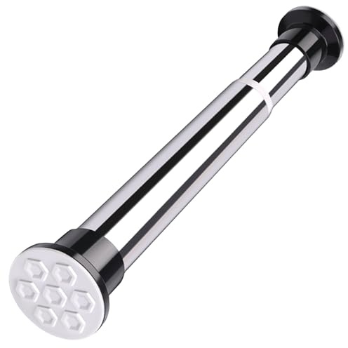 Bastone per tende a tensione regolabile, senza trapano, antiruggine, antiscivolo, per doccia, bagno, armadio, cucina, estensibile e versatile, soluzione domestica