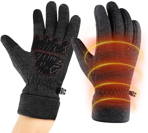 Guanti invernali da uomo, foderati in pile, touchscreen, guanti invernali con dita touchscreen, per uomini e donne, per corsa, ciclismo, guida, arrampicata, escursionismo, campeggio, , sport