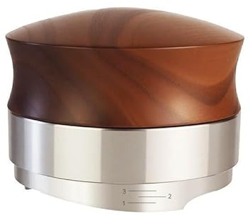 Gettimore Distributore di caffè regolabile e manomissione con manico in noce, strumento espresso in acciaio inossidabile 304 per portafiltri da 51 mm, 53 mm, 58 mm