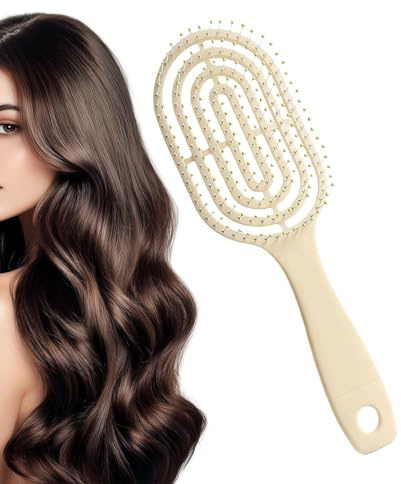 Cepillo para Pelo Rizado Húmedo Herramienta Flexible Anti Enredos | Cepillo para Pelo Mojado Para Todas Las Edades, Hogar, Salón, Viaje, Boda, Spa, , Verano, Vacaciones