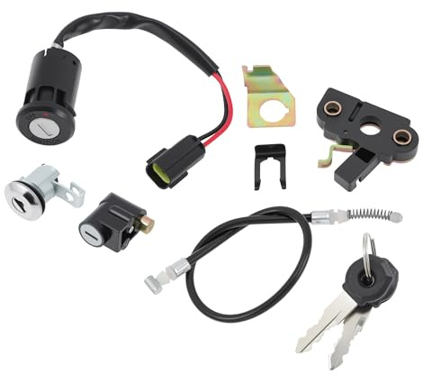 A ABSOPRO Set Interruttore Chiave Di Accensione per surron Ultra Bee Bici Elettrica Fuoristrada Con Cilindro Serratura E 2 Chiavi, Con Blocco Sterzo E Serratura Sella