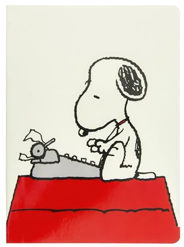 Graphique Tagebuch mit weichem Einband, Peanuts-Schreibmaschinen-Design, 200 linierte Seiten, süßes Snoopy-Design auf dem Einband, 15,2 x 21 x 1,2 cm, strapazierfähiges Notizbuch für Notizen, Listen,