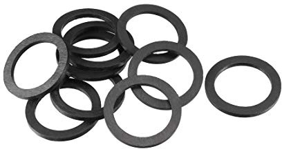 sourcing map 10 Stück Gummi Unterlegscheiben 40 mm AD 30 mm ID 3 mm Dicke | für Wasserschlauch Wasserhahn