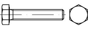 DIN 933 12.9 Sechskantschrauben mit Gewinde bis Kopf - Abmessung: M8x50 (200 Stück)