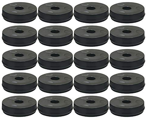 Wagner QuickClick Basic Möbelgleiter zum Anschrauben ø 25mm, Höhe 4 mm, Kunststoff schwarz Inhalt: 20 Stück | Möbelgleiter-Grundplatten, zum Anschrauben, Kunststoff