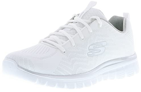 Skechers Graceful Get Connected sneakers för kvinnor, Vit silver, 37.5 EU