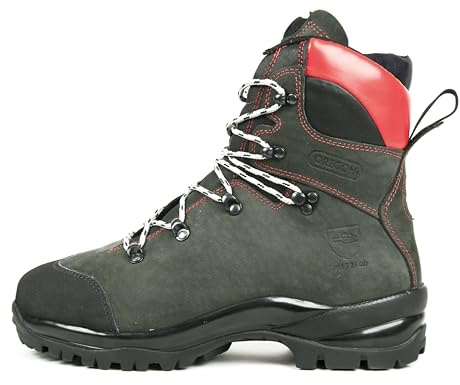 Oregon Chainsaw Boots, Class 1/2 Protective Work Boots, PPE Safety Boots, Water Resistant Premium Cow Leather, Comfortable Professional Work Boots, Heat & Cold Resistant | Class 2 or Class 1 PPE Safety Shoes, Water Resistant, Premium Leather, Comfortable Work PPE, Heat & Cold Resistant