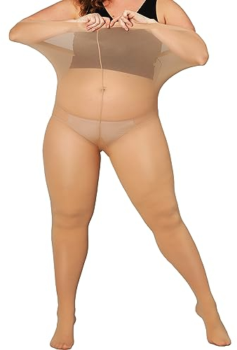 DORALLURE Strumpfhosen Damen Grosse Grössen 60DEN Semi-Blickdicht Nylonstrumpfhose