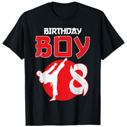 Karate Taekwondo 8 Years Old Birthday Martial Arts For Boys T-Shirt