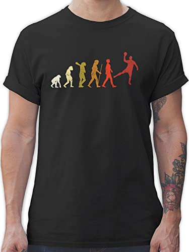 T-Shirt Herren - EM 2026 Trikot Ersatz - Handball Evolution Vintage Male - M - Schwarz - Handballer Tshirt hanball Shirts halbball Shirt Handball. t-Shirts Handball, Tshirts beachhandball t wm Men
