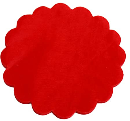 iKesoce 100 Stück Tüll Organza, rund, zum Basteln, Gastgeschenke, für Hochzeit, Abschluss, Taufe, Geburtstag, Schmuck, Durchmesser: 22 cm, Rot