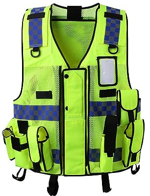TopHomer Hi Vis Mesh Reflective Safety Vest, Yellow, One Size