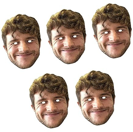 Personalisierte Foto-Gesichtsmasken – individuelles Selbstmontage-Set für Geburtstagsparty, Junggesellenabschied, Junggesellinnenabschied.