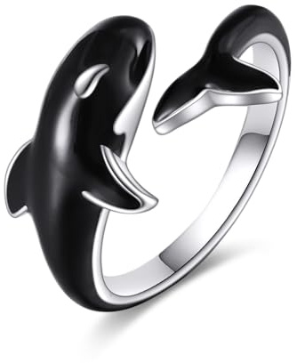 YFN Orca Ring für Frauen Sterling Silber Killerwal Geschenke (7)