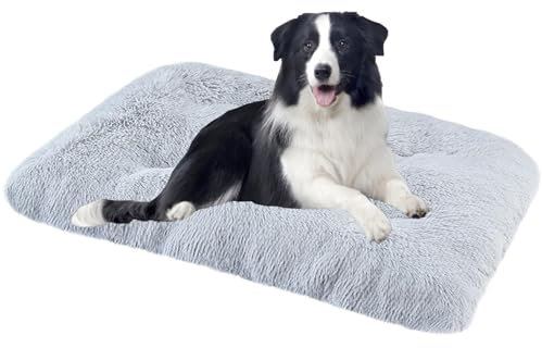 DOKLY Waschbares Hundebett, Hundekissen, Welpenbett, Haustierbett, Hundesofa, Hundekissenbett, Katzenbett (110 x 75 x 10 cm),Gris Clair-65x48x8cm