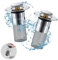 RISAKOGO 2-in-1 Waschbeckenstöpsel mit Abflusssieb, 2 Stk, Silber, Edelstahl, Universell für 34-40mm Abfluss, Haarsieb, Wasserhalt und Ablassmodus, Bad, Küche, Badewanne