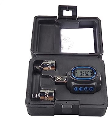 Digitaler Drehmomentschlüssel-Adapter, Hochpräziser elektronischer Digitalanzeige-Drehmomentmesser-Adapterkopf, drehbarer Bildschirm, Quartett-Schnittstelle für Automobil, Radfahren, Heimwerken