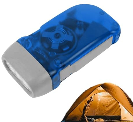 Uhngw Lampe de poche à manivelle | Lampe torche à manivelle réglable, lampe de poche d'extérieur ergonomique, lampe torche à économie d'énergie pour aventure, maison, promenade
