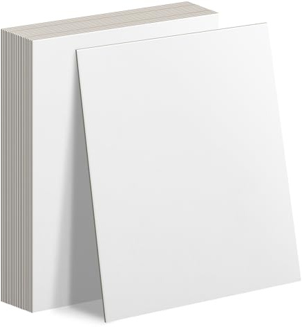 AUEAR, 20 Pack 10x12.5 Chipboard Sheet, 50pt Thick Bookboard, Scrapbooking Chipboard, Book Binders Board, Paper Board for Crafting Project (White)