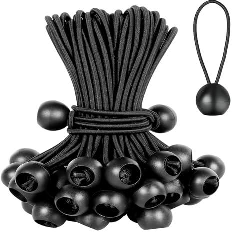 Obidodi Spanngummis mit Kugel 10 cm, 30 Stück Planenspanner, Robuste Gummispanner Zeltgummis für Campingzelten Banner Überdachungen Planen Zelt
