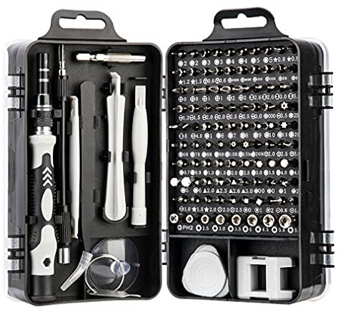 Präzisions-Schraubendreher-Set, magnetisch – Mini 115 in 1 Profi-Schraubendreher-Werkzeug-Set, Reparatur-Set für Telefon, Tablet, Computer, Uhr, Kamera, elektronische Geräte, Heimwerker-Handarbeit