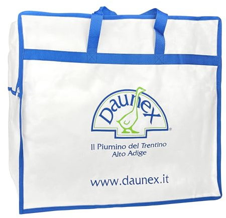 Daunex Piumino Primavera Estate In Vera Piuma D'oca Made In Italy Interno Bianco Piumone Letto Leggero Traspirante Coperta Primaverile - Bianco - Singolo