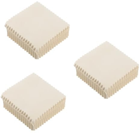 Healeved 3 Set Panno Per La Pulizia Dell'Argento Gioiellieri Detergente Per L'Argento Spolverini Per La Pulizia Detergente Per Lucidatura Dell'Oro Detergente Per 50 pezzi*3