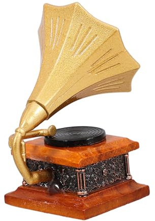 SUPVOX Mini Phonographe Rétro pour Maison de Poupée Modèle de Gramophone Vintage Accessoire Décoratif de Détail Fin pour Environnement Miniature