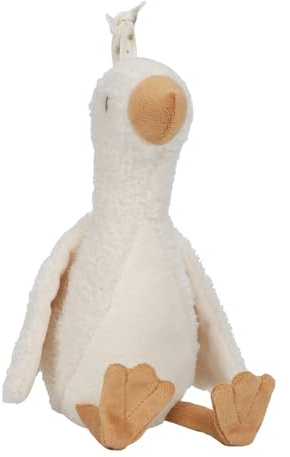 Little Dutch 8440 Kuscheltier mit Licht und Geräuschen Kleine Gans - Newborn Naturals weiß