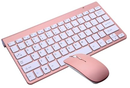 Teclado Inalámbrico de Plástico Ultrafino 2.4g para Tableta | Ratón Incluido, Uso en Casa y Exterior, Diseño Portátil y Fácil de Llevar