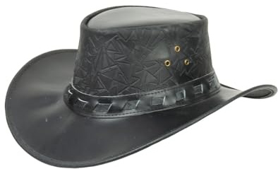 Black Jungle Altus Chapeau de cowboy en cuir style western australien
