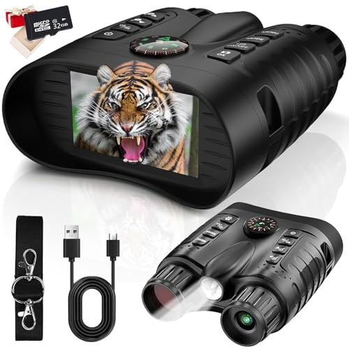 Nachtsichtgerät für Erwachsene, 36MP-Vollfarbbilder & 4K-Videoaufzeichnung 1314ft Sichtweite 8X Digitalzoom 4500mAh Wiederaufladbarer Akku Infrarot-NVG mit Taktisches Licht für Jagdcamping