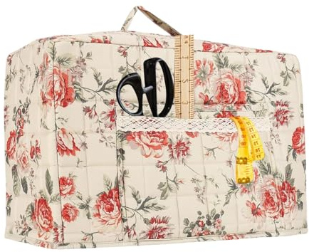 Skydd för symaskin - Bärbart Boho Blommigt Tryckfodral för Serger | Högdensitetshölje för Symaskin, För Resor, Utomhus, Hem, Labb, Arbetsrum Och Kontor, B, Fare riferimento alla descrizione