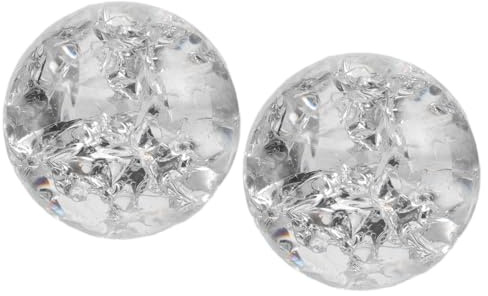 Angoily Dekorative Kristall Glaskugeln 3cm Transparent 2 Stück für Tischbrunnen Feng Shui Deko und Schreibtischornament