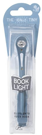 IF Really Tiny Book Light (Slate) – Compact Reading Lights for Books in Bed – Flexible Book Light Clip On – A Great Book Lamp with Batteries Included