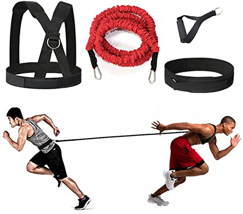 Widerstandstraining Seil Körperliches Training Widerstandsseil-Kit für Arme und Beine Geschwindigkeits-Beweglichkeitstraining Geschwindigkeit und Kraft verbessern (Rot-6.6ft Kit)