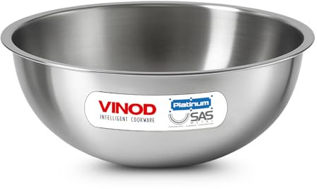 Vinod Platinum Triply Stainless Steel Tasla - 30 cm, 4.5 L (Induction Friendly)