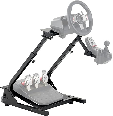 CO-Z Foldable Racing Steering Wheel Stand, Height Adjustable Plus Gearshift Mount Compatible with Logitech G920 G27 G25 G29 Racing Wheel and Pedal, Thrustmaster T80 T150 TX F430 Gaming Wheel Stand