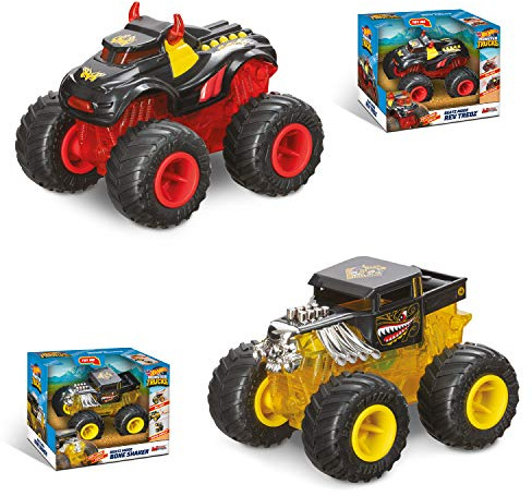 MONDO Motors - Hot Wheels Monster Trucks BEATZ Mode - máquina de luz y Sonido con retrocarga para niños - 51227