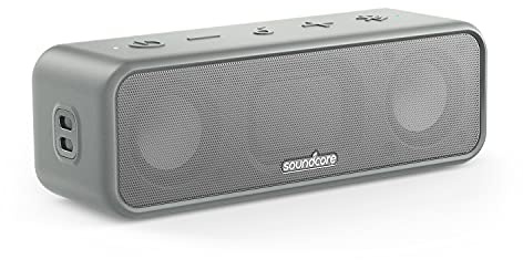 Soundcore 3 Bluetooth PartyCast Speakers, Titanium Membrane, BassUp, 24-Hour Battery, IPX7 Waterproof, Individual EQ (in Grey) (Refurbished)