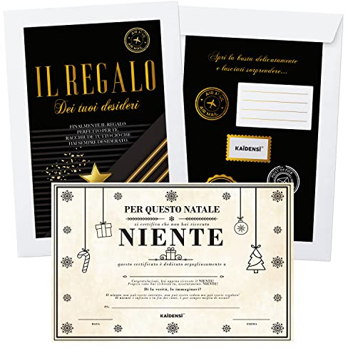 KAÏDENSÏ Idea Regalo Scherzo Originale Il Niente - Regali Divertenti Natale Originali - Gadget Compleanno Uomo Donna - Scherzi Laurea Originali