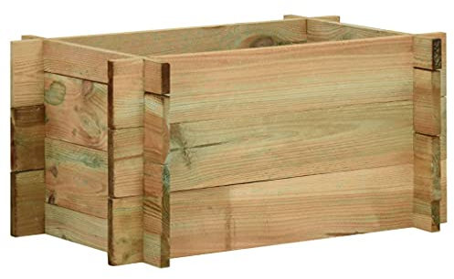 YITHOPI Fioriera Giardino,Fioriera da esterno Fioriere da balcone Aiuole rialzate per ortaggi Adatto per giardino, balcone, cortile, appartamento Letto Vegetale Legno Pino Impregnato 40 cm