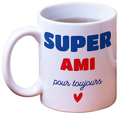 CADEAUX.COM - Tasse Personnalisable Super Ami - Tasse à Café - Mug Personnalisé - Mug Original - Idée Cadeau Personnalisé Photo et Message