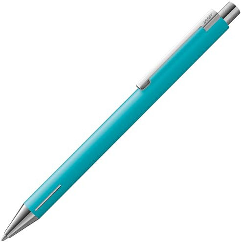 Lamy econ sea matt Kugelschreiber in Strichbreite M | Lamy Kugelschreiber mit Gehäuse aus Edelstahl, gebogenen Clip & innovativer Griffzone - inkl. Großraummine M 16 in schwarz