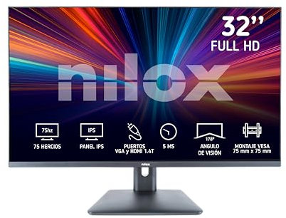 NILOX MONITOR 32- NXM32FHD11 IPS 5MS HDMI VGA 32- LED IPS Full HD HDMI VGA
