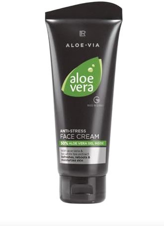 LR Aloe Vera Crème anti-stress pour le visage pour homme, légère et rafraîchissante, 100 ml