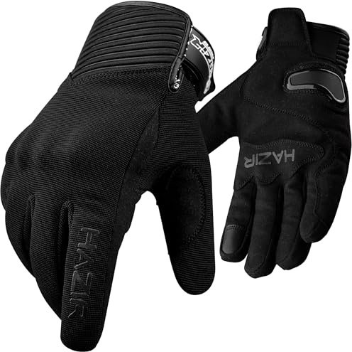 Gants de moto d'hiver pour homme, imperméables, compatibles avec écran tactile, coupe-vent, membrane imperméable Hipora et doublure thermique Taille M